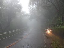 秋、霧の六甲山