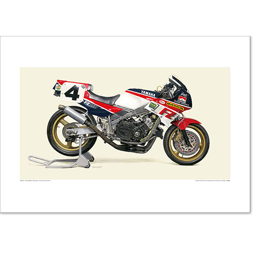 1986 YAMAHA FZ750 Racer A2ポスター