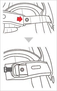 チンストラップカバーの取り付け