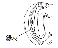 チークパッドの取り外し