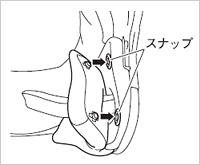 チークパッドの取り付け