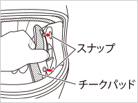 チークパッドの取り外し