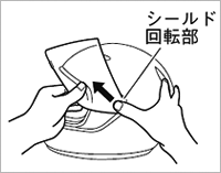 シールドの取り外し方法