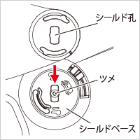 シールドの取り付け方法