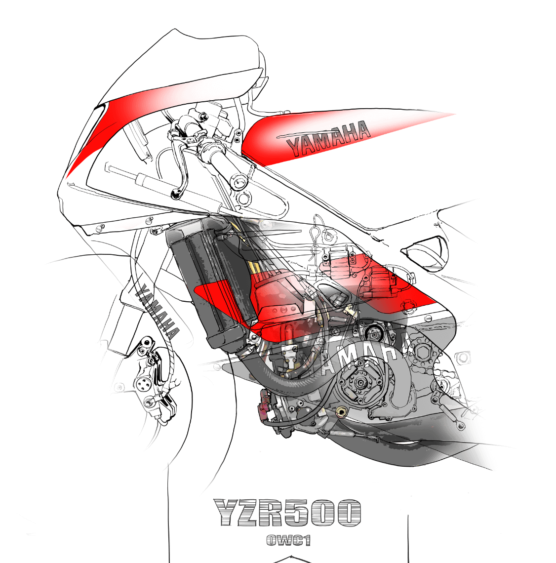 第3弾】ヤマハモーターサイクル デザインTシャツ - バイク用品・バイク