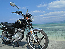 海とバイク