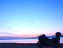 浜名湖の夕暮れ