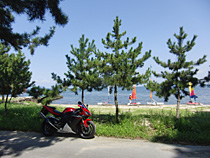 ヨットとR1と琵琶湖