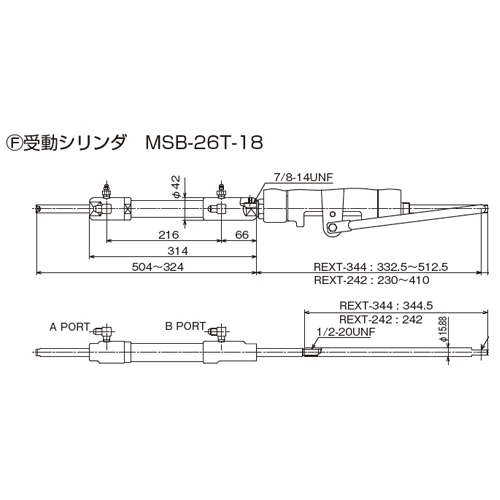 手動油圧操舵機 Y-28ZBU-C