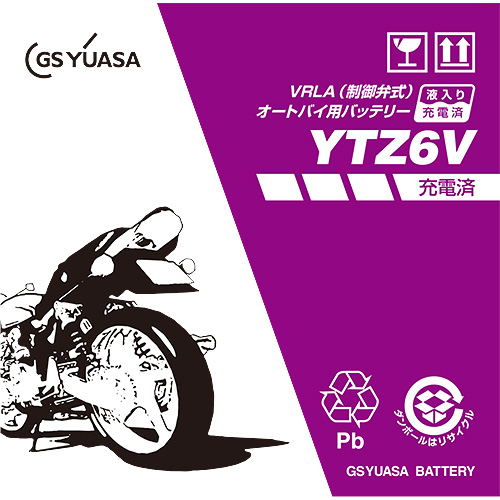 VRLA（制御弁式）オートバイ用バッテリー YTZ6V