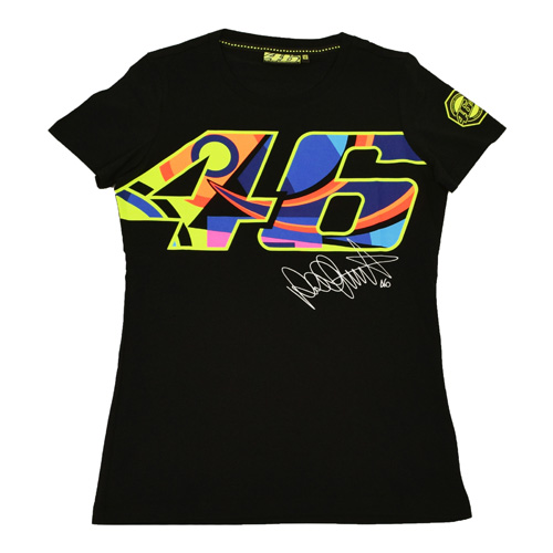 VR46 T-SHIRT BLACK レディース