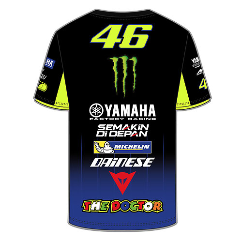 ロッシ Yamaha レプリカ半袖Tシャツ RACING