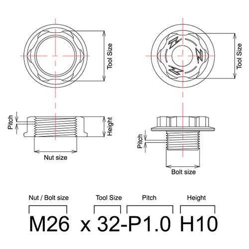 DRC ステムナット/ステムボルト