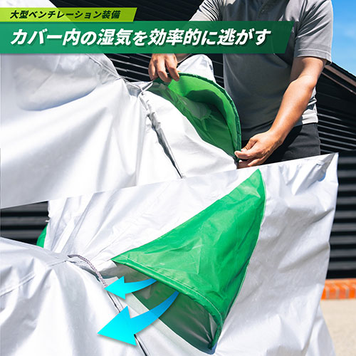バイクカバーFタイプ ミドルスクーターBOX装着車