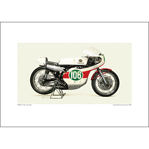 1968 YAMAHA RD05A 250ccGPレーサー A2ポスター