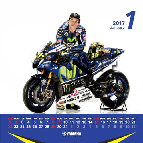 2017MotoGP卓上カレンダー