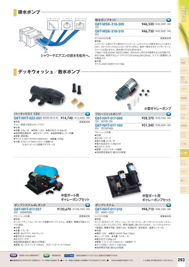 Polario ポンプ 取扱説明書付き 2025-2026マリンアクセサリーカタログ
